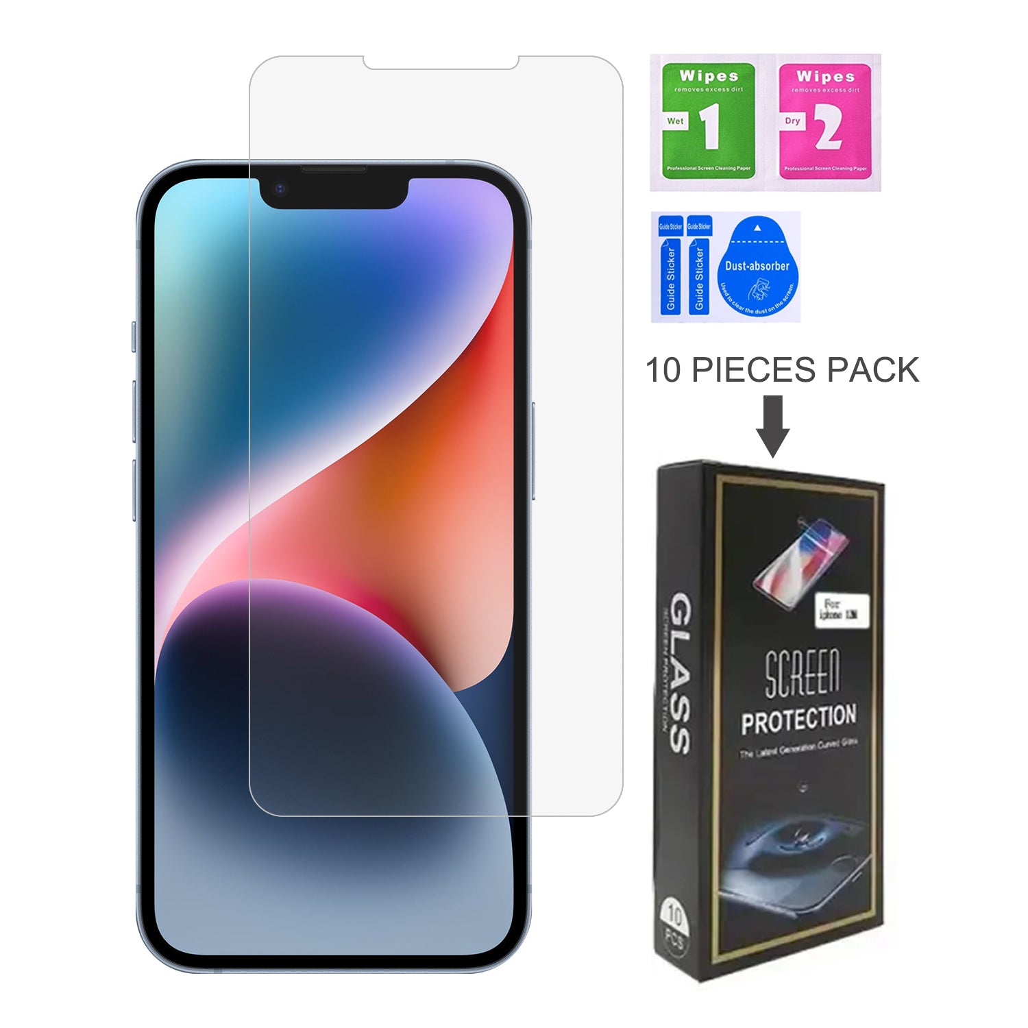 iPhone 14 (6.1'') Clear Tempered Glass