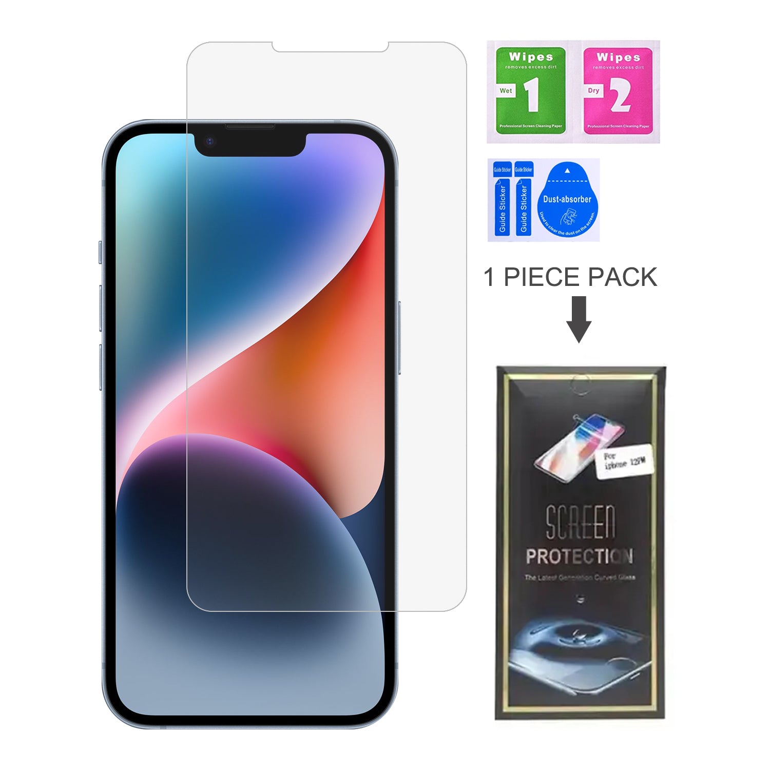 iPhone 14 Plus (6.1'') Clear Tempered Glass