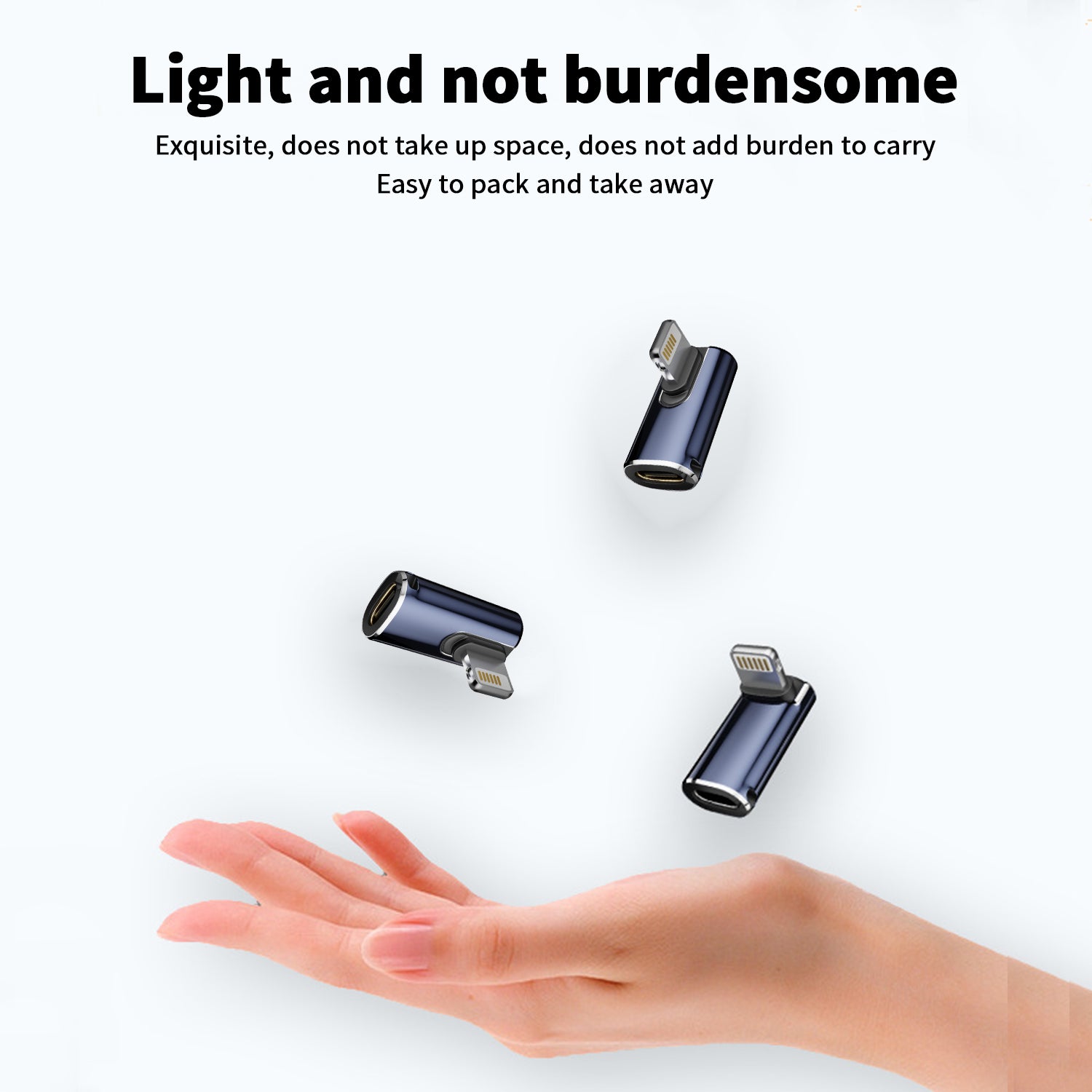 27W Lay flat Type-c to lightning 180 ° angle vertical interface adpter
