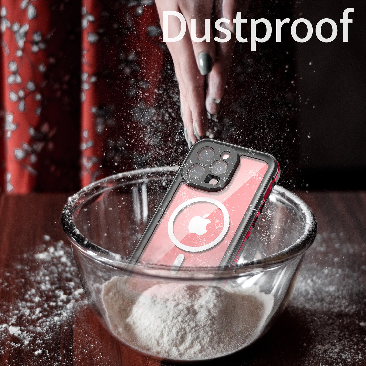 iPhone 15 Pro Max 360 Full Protective Waterproof Case With Built-in Screen Fingerprint Protector