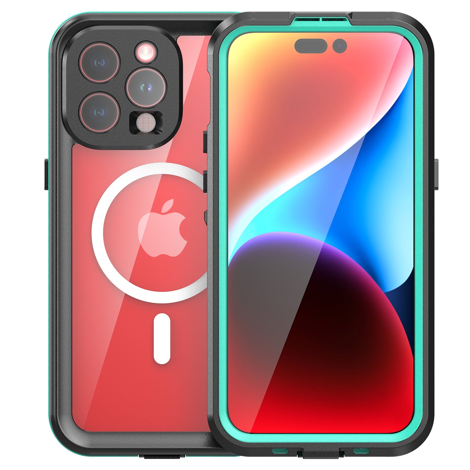 iPhone 15 Pro Max 360 Full Protective Waterproof Case With Built-in Screen Fingerprint Protector