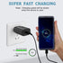 2 in1 25W PD 3.0 tape-C fast charger-Black