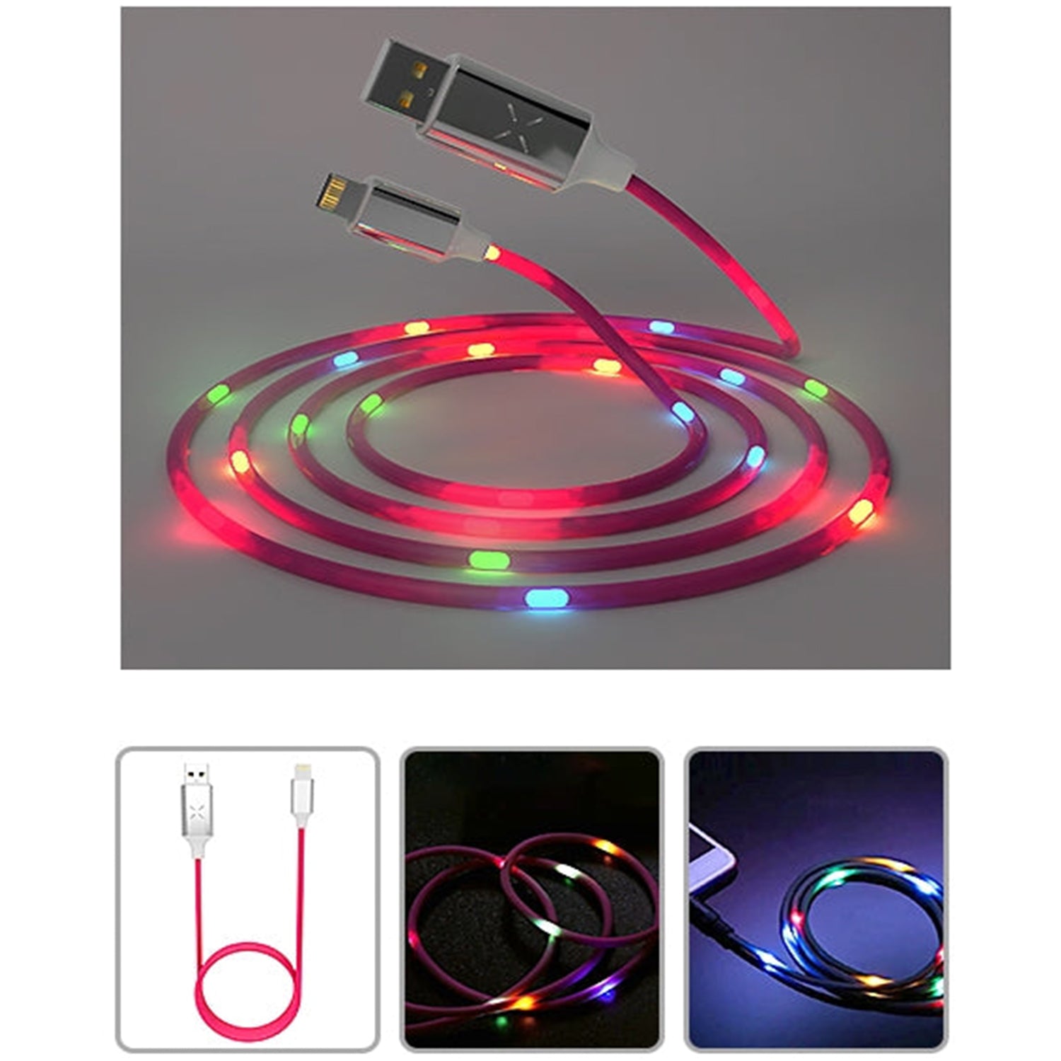 Voice controlled 8 Pin USB Lightning flash data line,USB Charging Cable