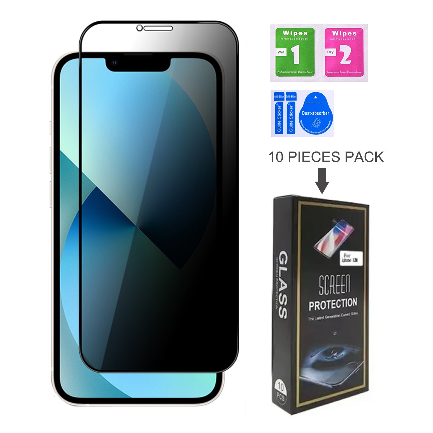 iPhone 13 Pro(6.1'') Privacy Tempered Glass