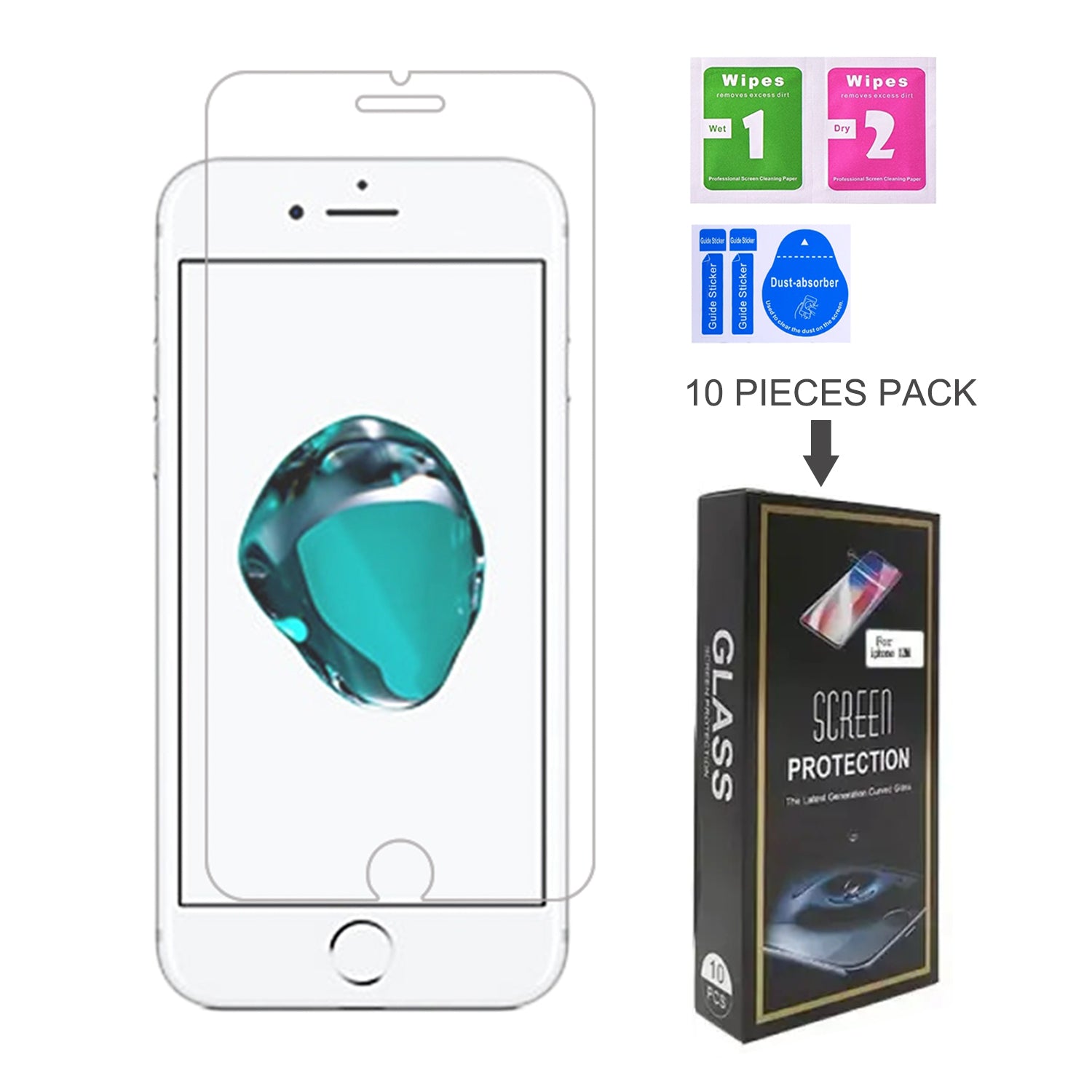 iPhone 8/7/6 (4.7'') Clear Tempered Glass
