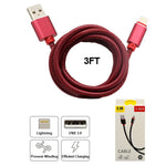 TPU Cable for iPhone 11/11 Pro /11 Pro Max/ Xs Max/ X / XS/ 8 / 7  (3FT)