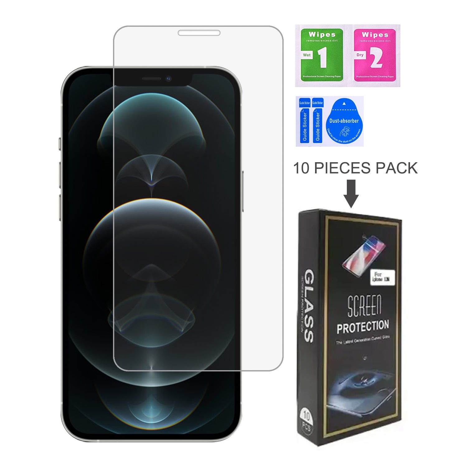 iPhone 12 Pro Max (6.7") Clear Tempered Glass