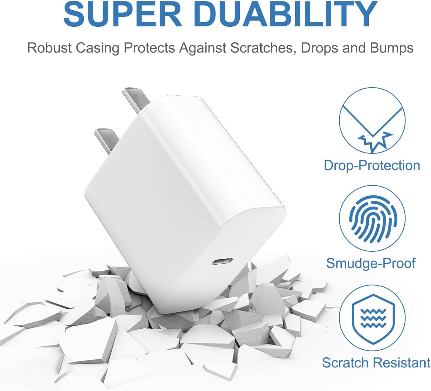 2 in 1 Home Fast Charging Adapter for iPhone 15/14/13/12/12 Pro/ 11/11 Pro Max