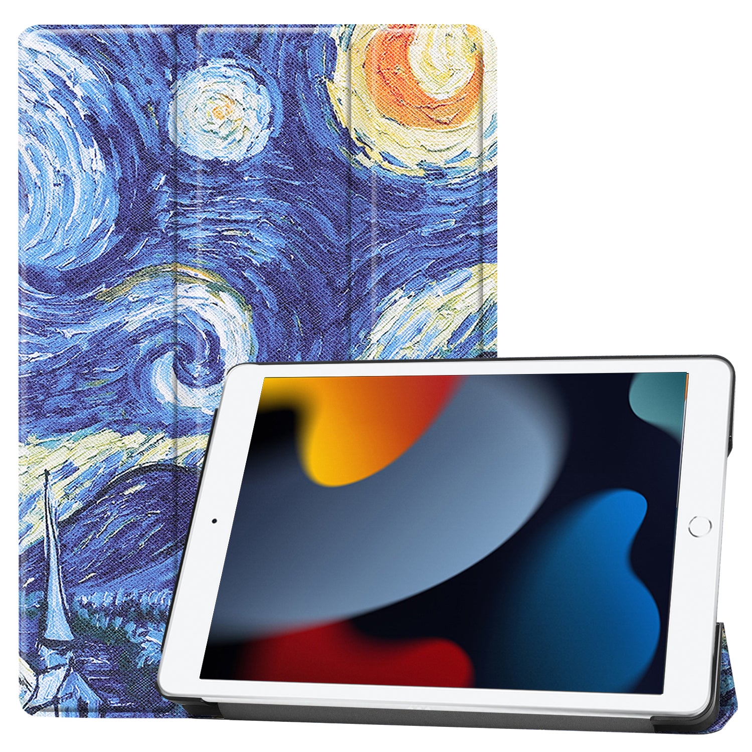 iPad 9/8/7 (10.2") Painted smart folio case