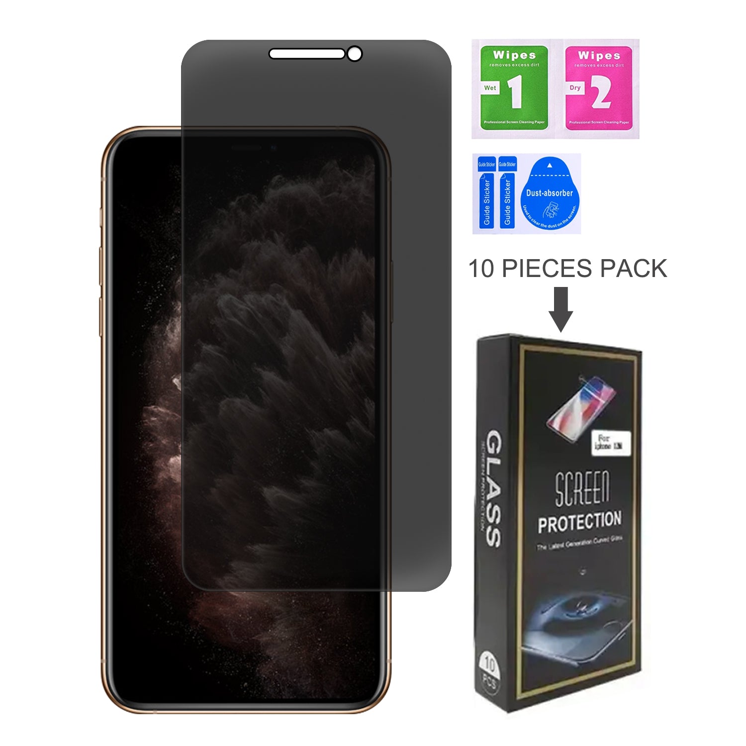iPhone 11 Pro Max (6.5")Privacy Tempered Glass