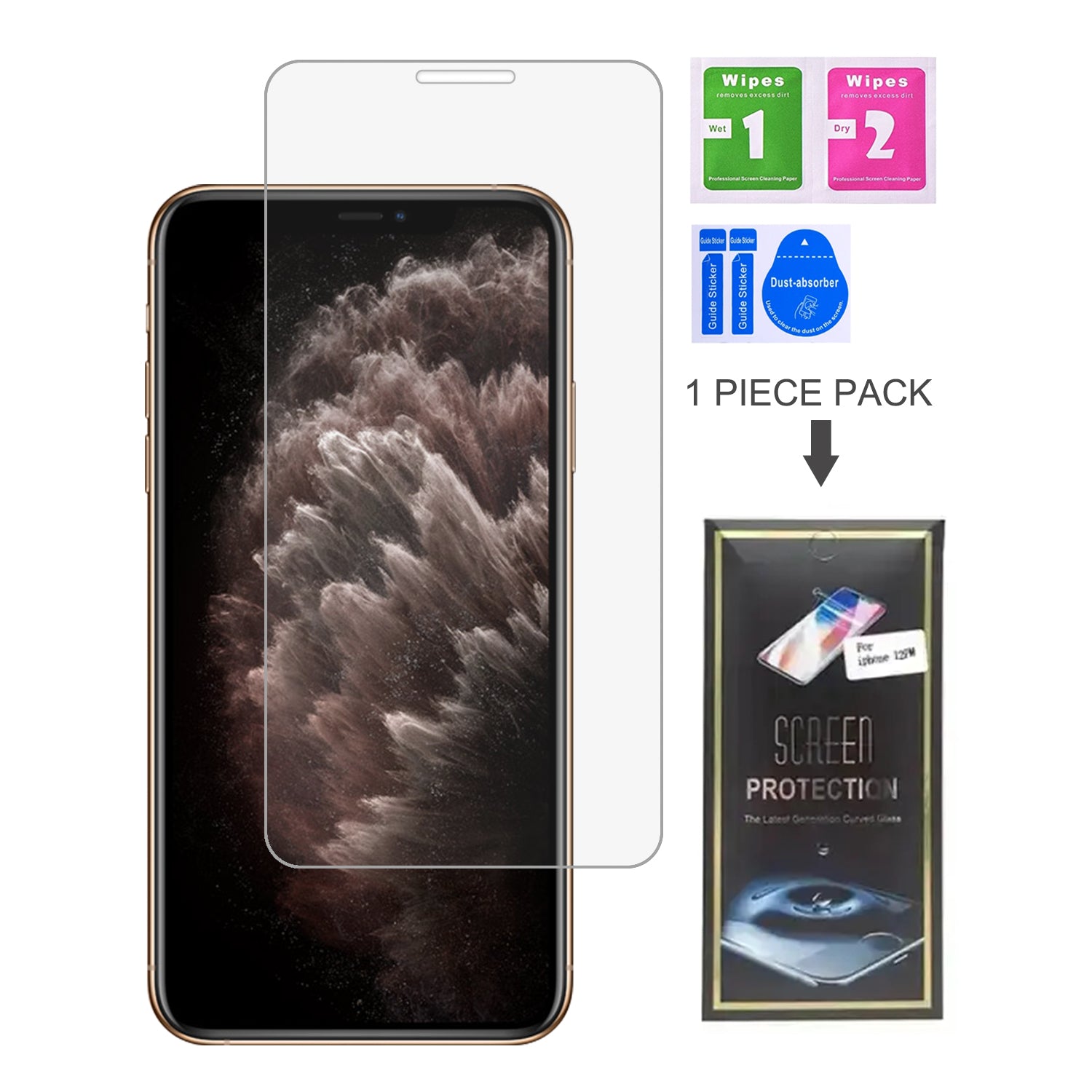 iPhone 11 Pro Max (6.5")Clear  Tempered Glass