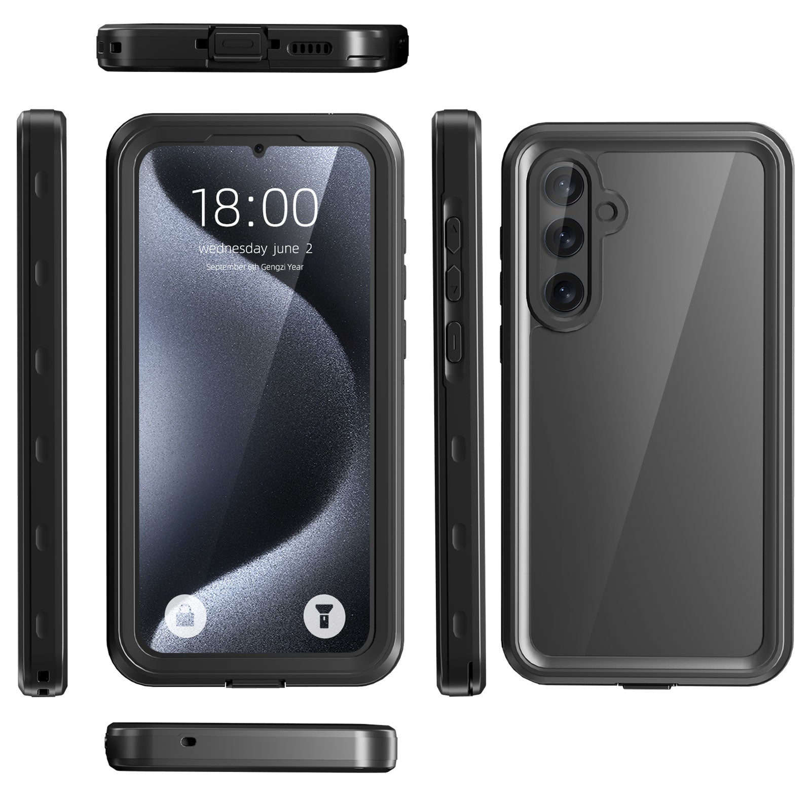 Samsung Galaxy A35 ,360 Full Protective Waterproof Case With Built-in Screen Fingerprint Protector