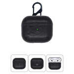 Leather Case Cover with Carabiner Compatible with Apple AirPods (3rd generation)