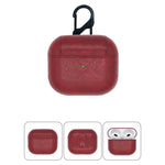 Leather Case Cover with Carabiner Compatible with Apple AirPods (3rd generation)