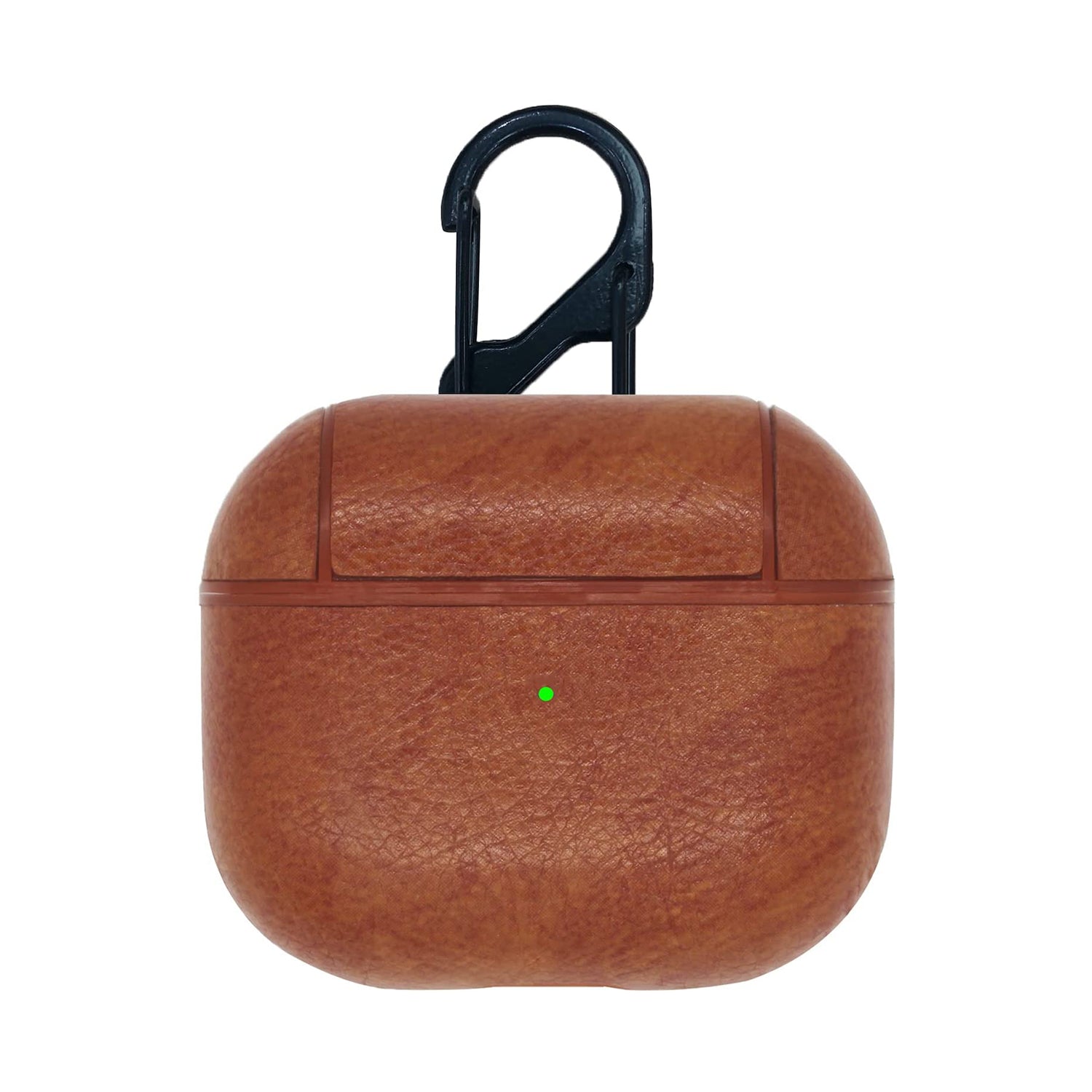 Leather Case Cover with Carabiner Compatible with Apple AirPods (3rd generation)