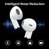Bluetooth Earphones Gyro Rotation Earbuds Binaural Smart Touch HIFI Stereo Voice Audio-White