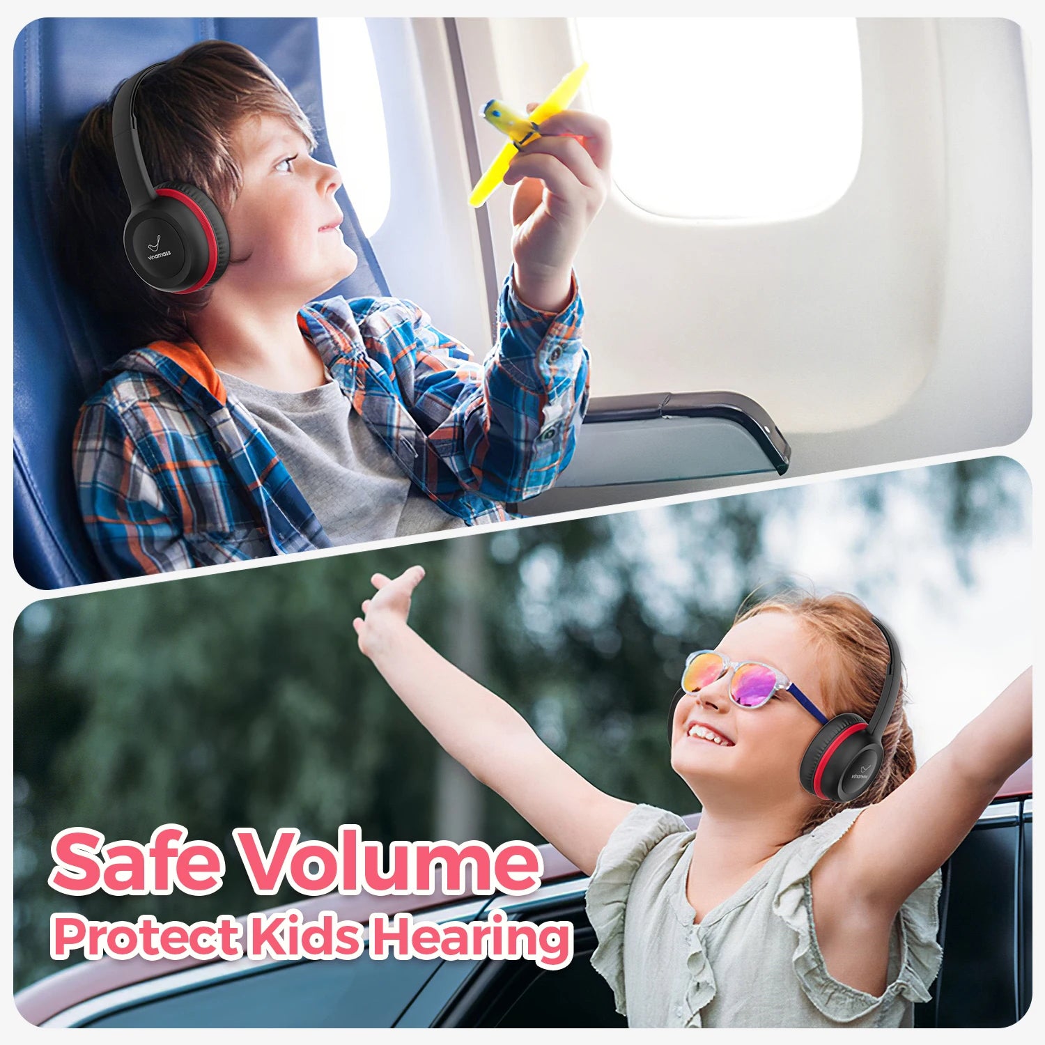 Ear Headphones for Kids, Headphones with Safe Volume Limiter 85dB, Adjustable and Flexible for Kids, Boys, Girls,Suit for School Classroom Students Teens Children
