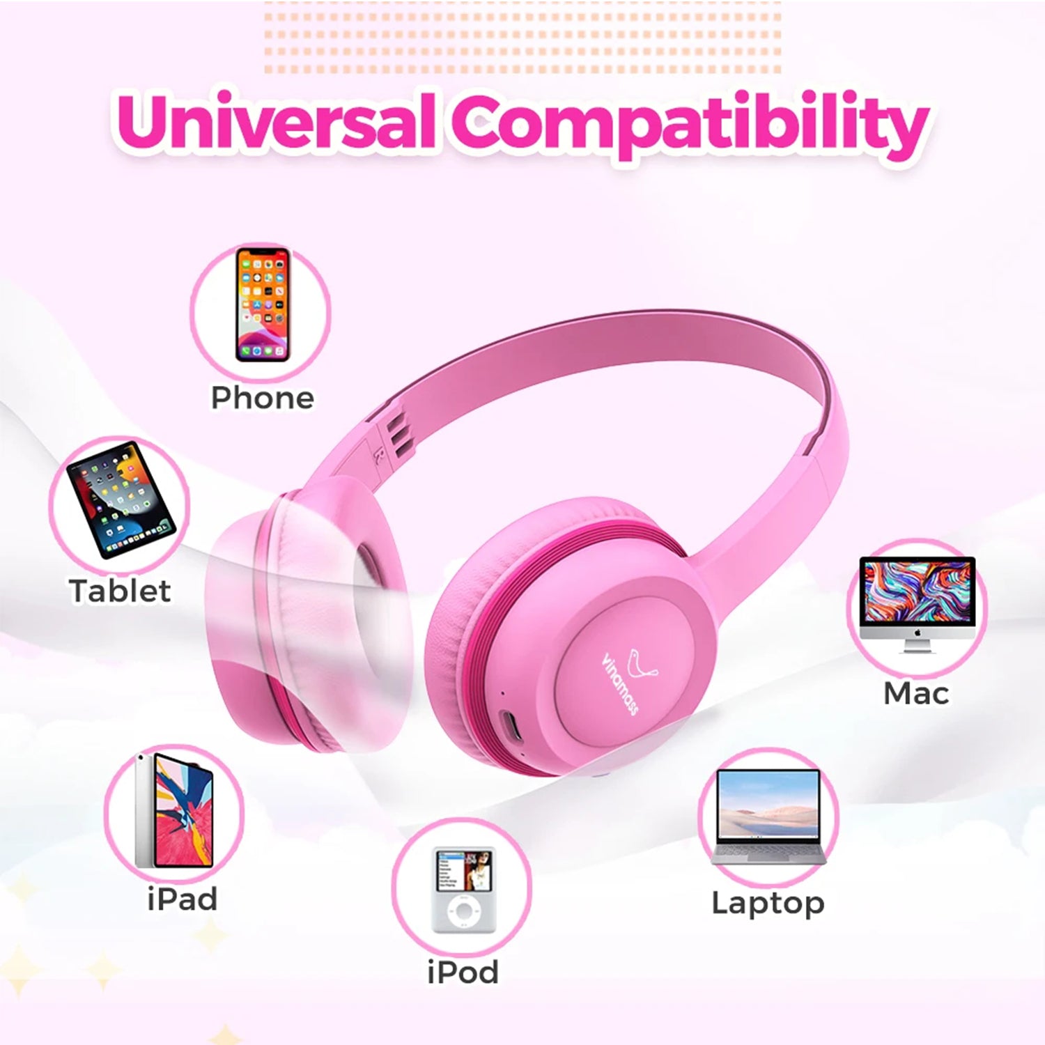 Ear Headphones for Kids, Headphones with Safe Volume Limiter 85dB, Adjustable and Flexible for Kids, Boys, Girls,Suit for School Classroom Students Teens Children