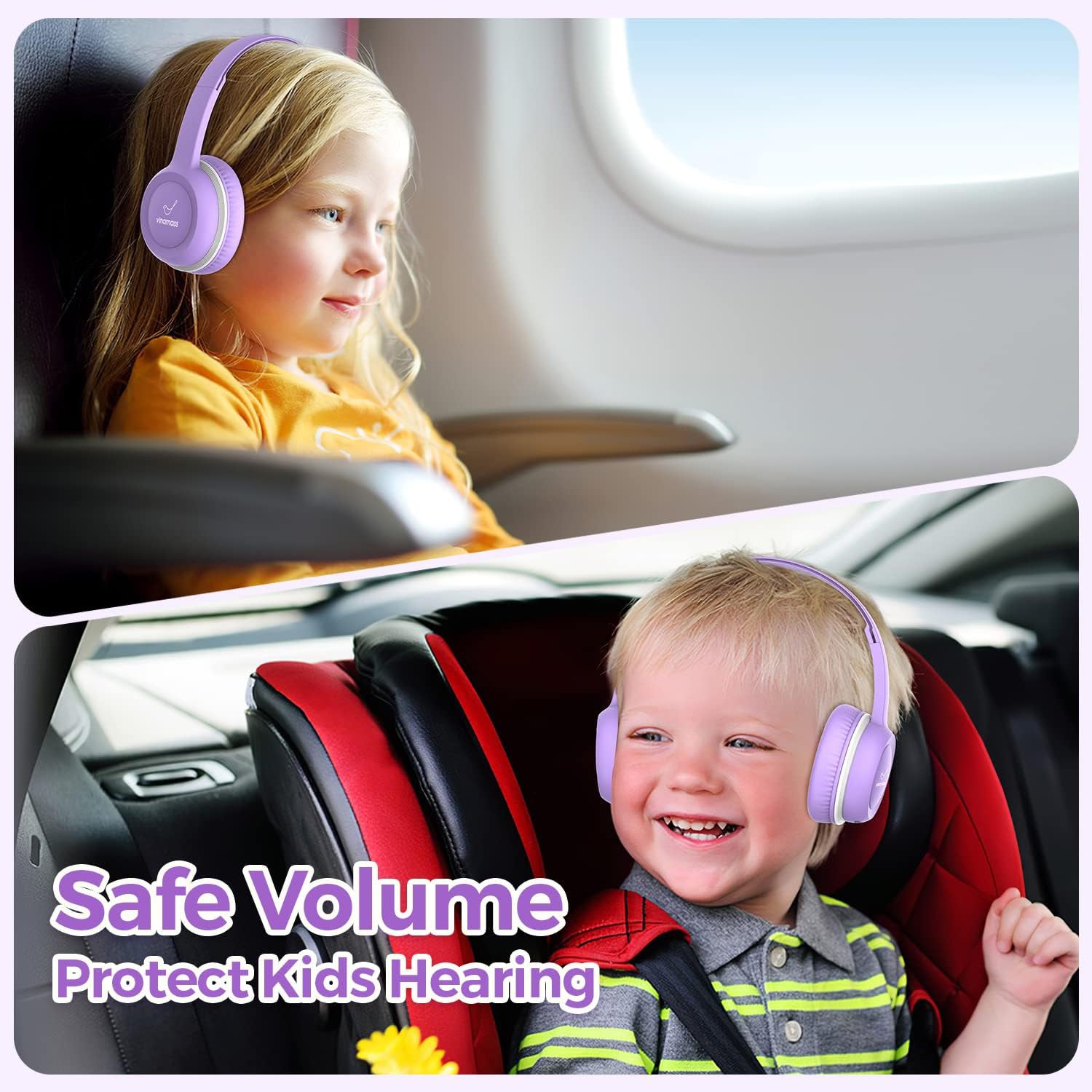 Ear Headphones for Kids, Headphones with Safe Volume Limiter 85dB, Adjustable and Flexible for Kids, Boys, Girls,Suit for School Classroom Students Teens Children