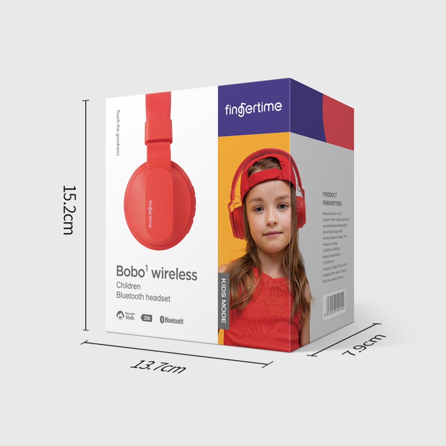 Wireless Bluetooth Kids Headsets Foldable Over-Ear Headset with 85dB Volume Limited Hearing Protection Earphone