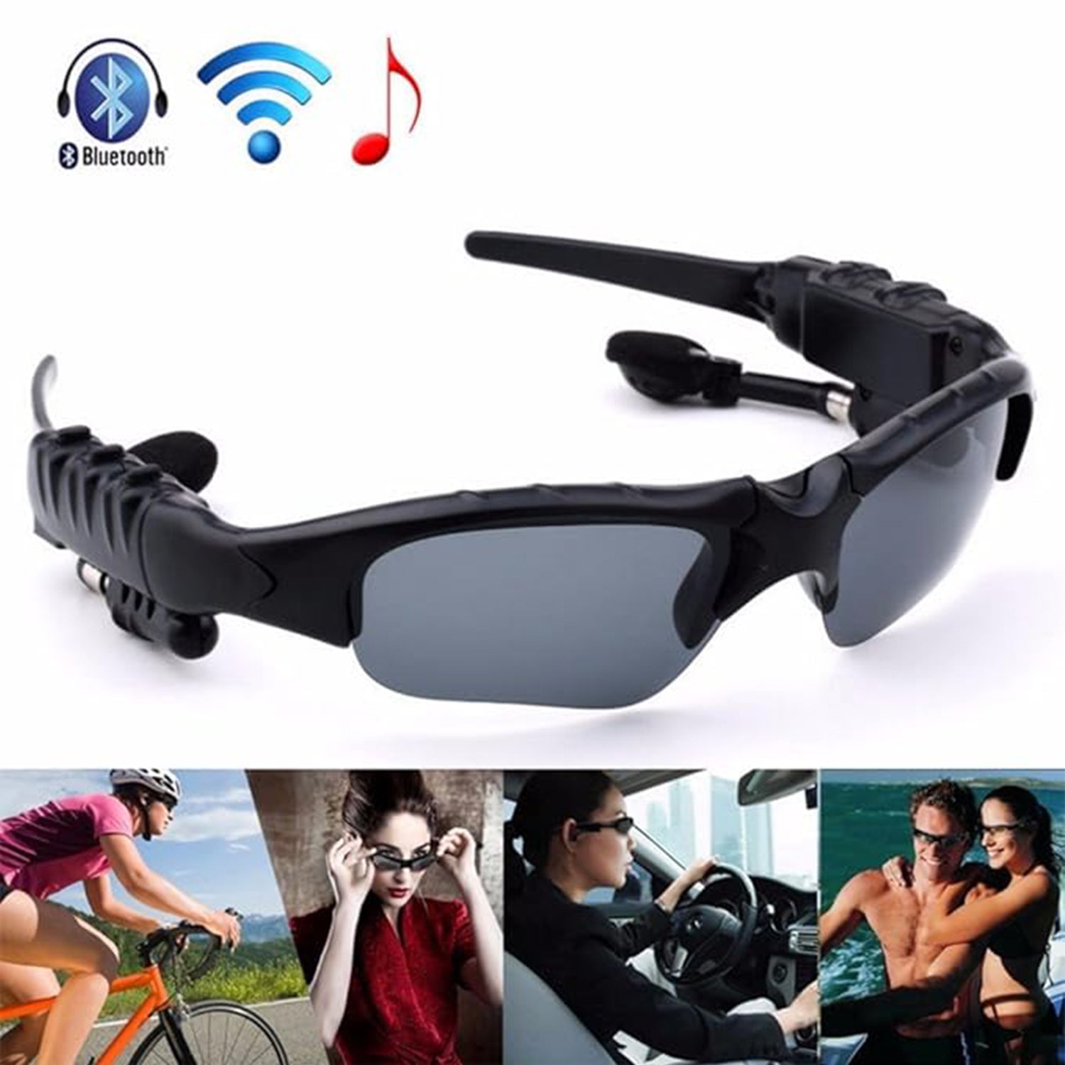 Wireless Music Sunglasses with Stereo Handsfree Bluetooth 4.1 Headset Headphone