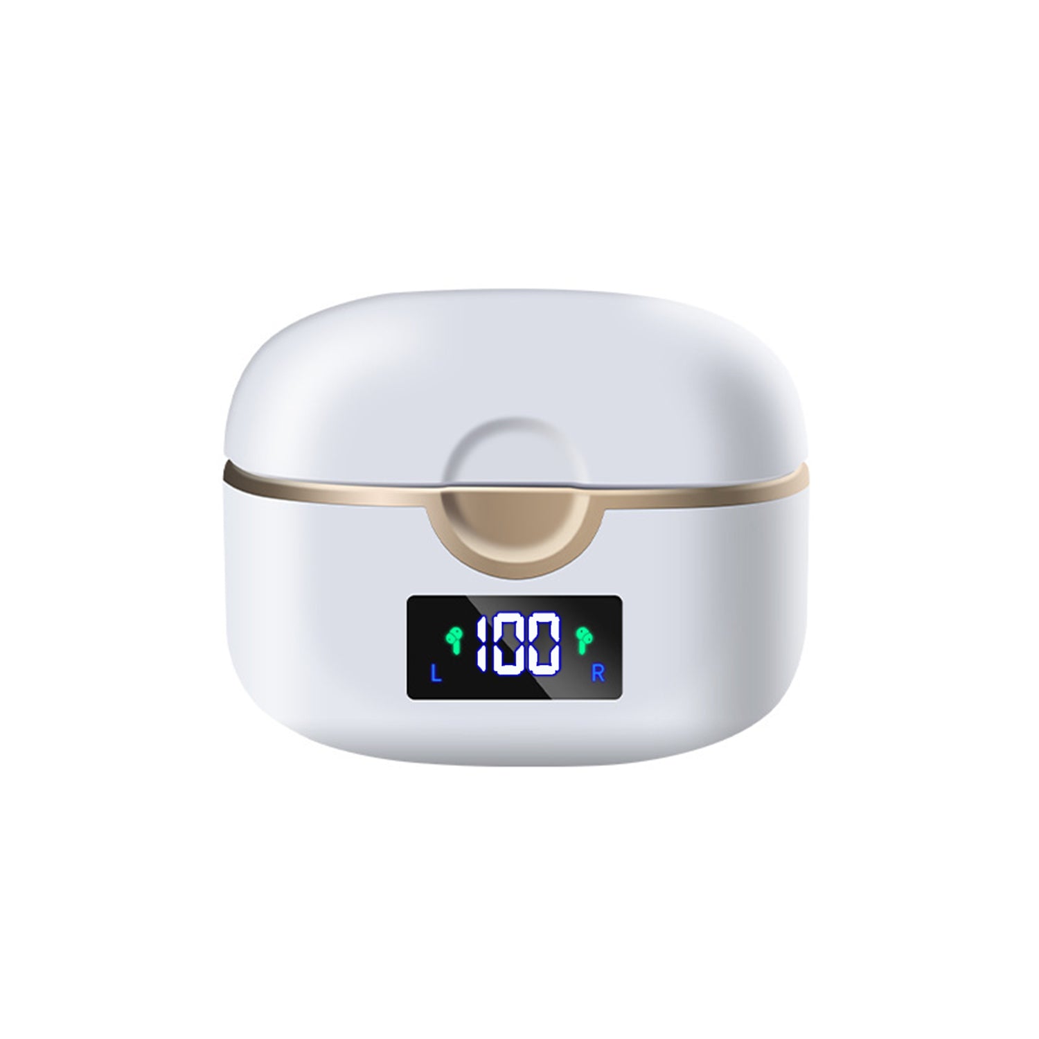 Four-speaker Bluetooth Airpods with dual-acting ring on display