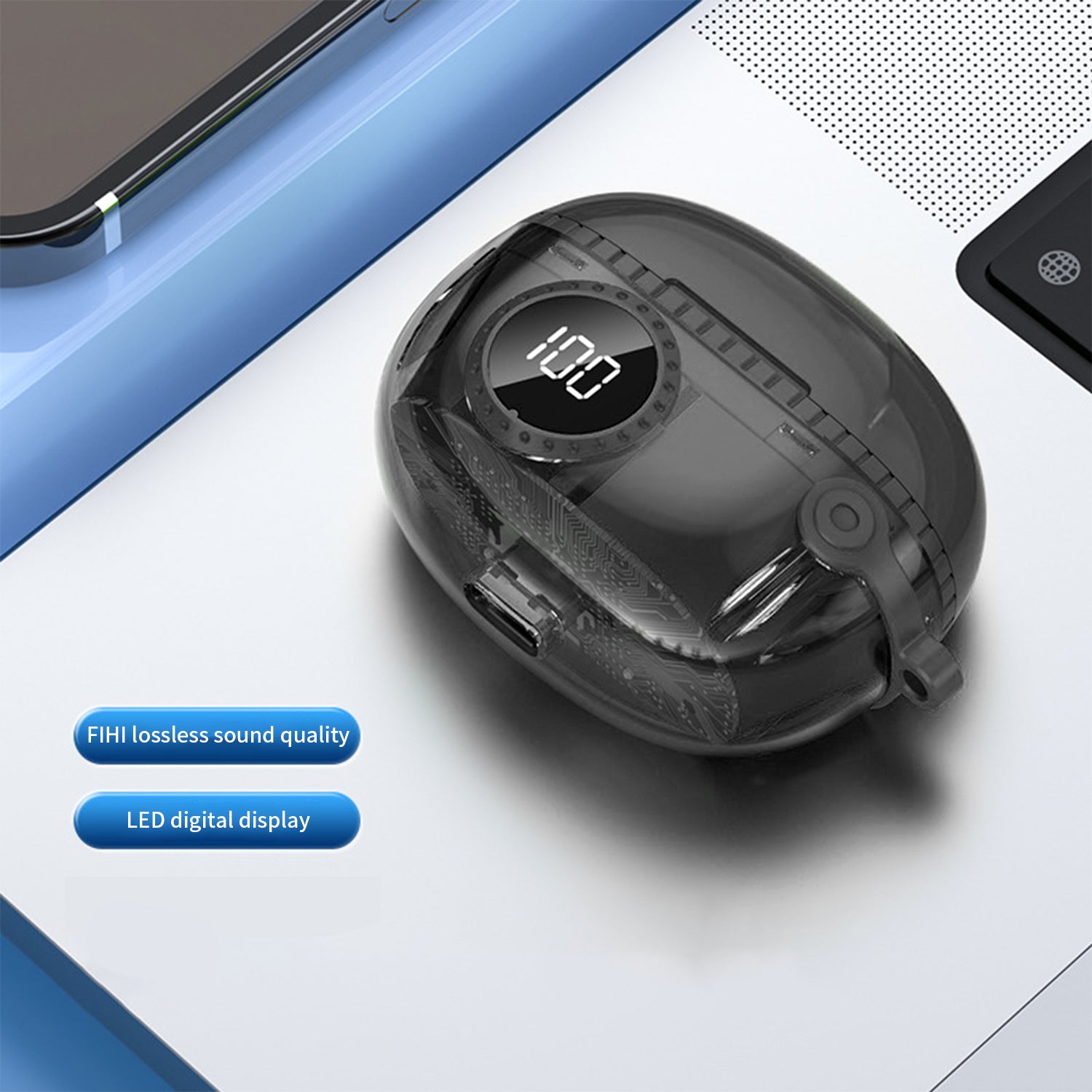 Translucent noise reduction sports wireless headset