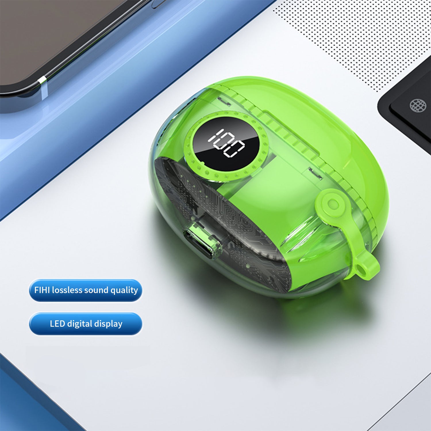 Translucent noise reduction sports wireless headset
