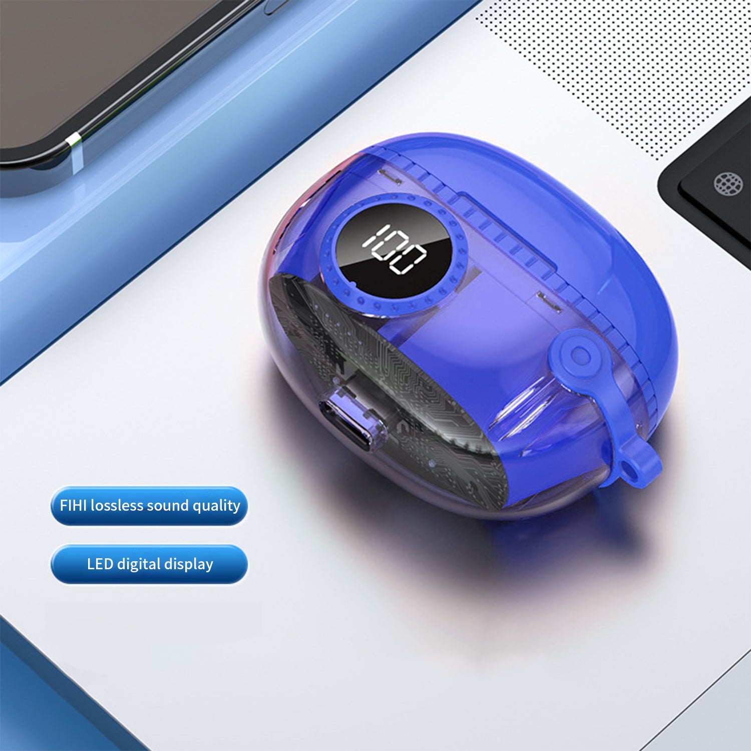 Translucent noise reduction sports wireless headset