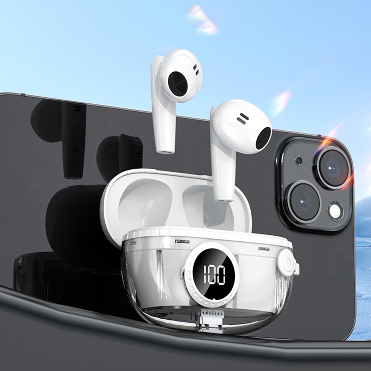Translucent noise reduction sports wireless headset