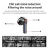Wireless Bluetooth Transparent Crack Light Noise Reduction Earphones