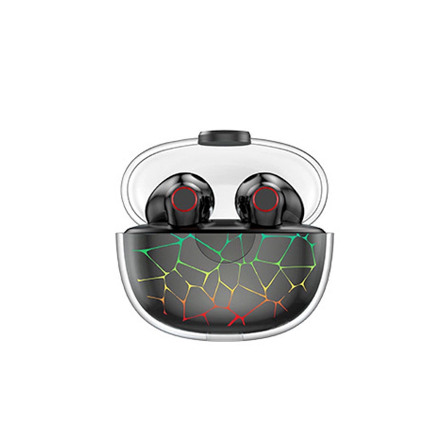 Wireless Bluetooth Transparent Crack Light Noise Reduction Earphones