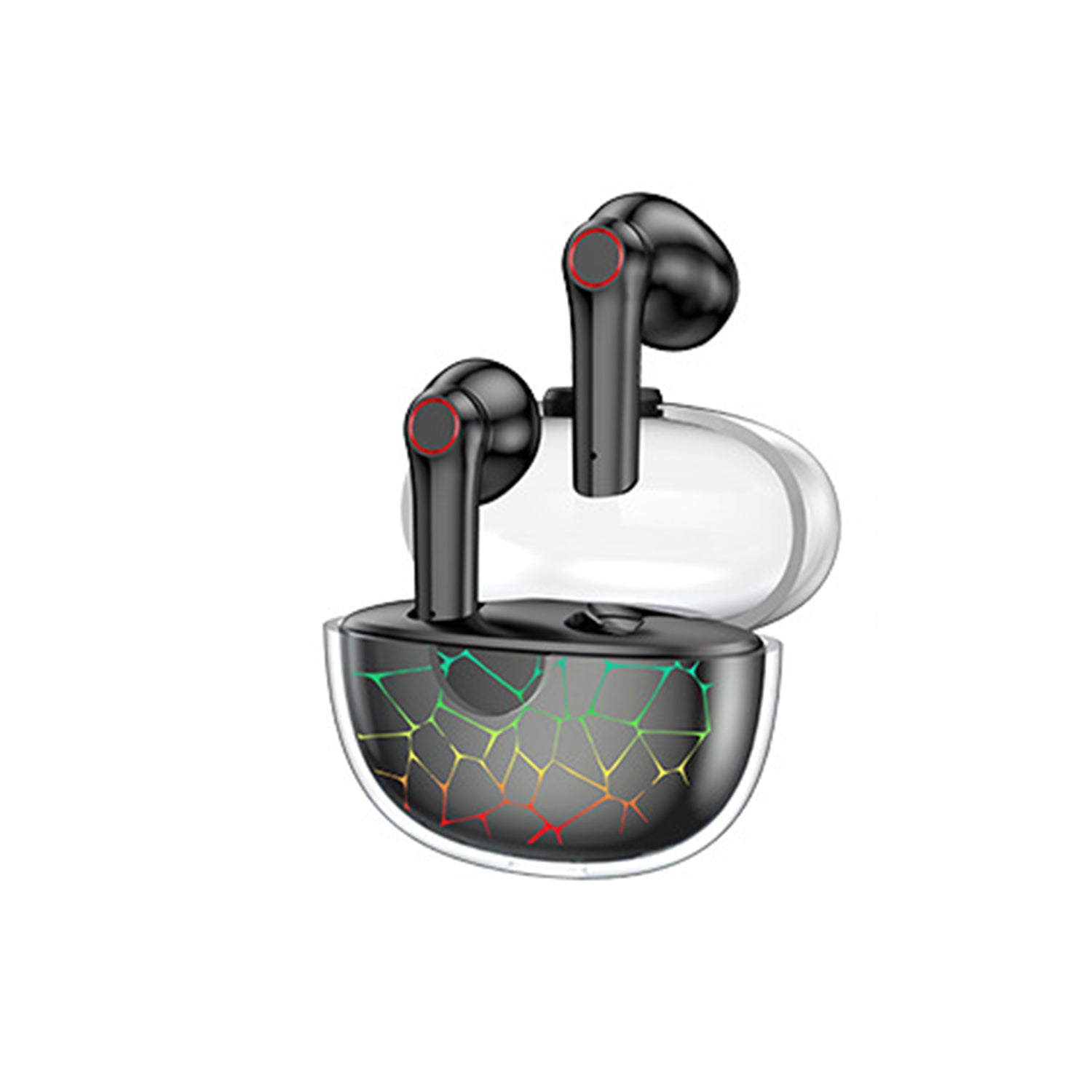 Wireless Bluetooth Transparent Crack Light Noise Reduction Earphones