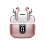 Bluetooth 5.3 Wireless Headphones, X08 Wireless Earbuds 40H Playtime with LED Power Display, IPX5 Waterproof Headphones with Touch Control for Sport/Work Earphones