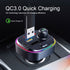 Bluetooth FM Transmitter LCD MP3 Player USB Charger Car Kit (PD+2 USB Ports)for iPhon12/11 and other Devices