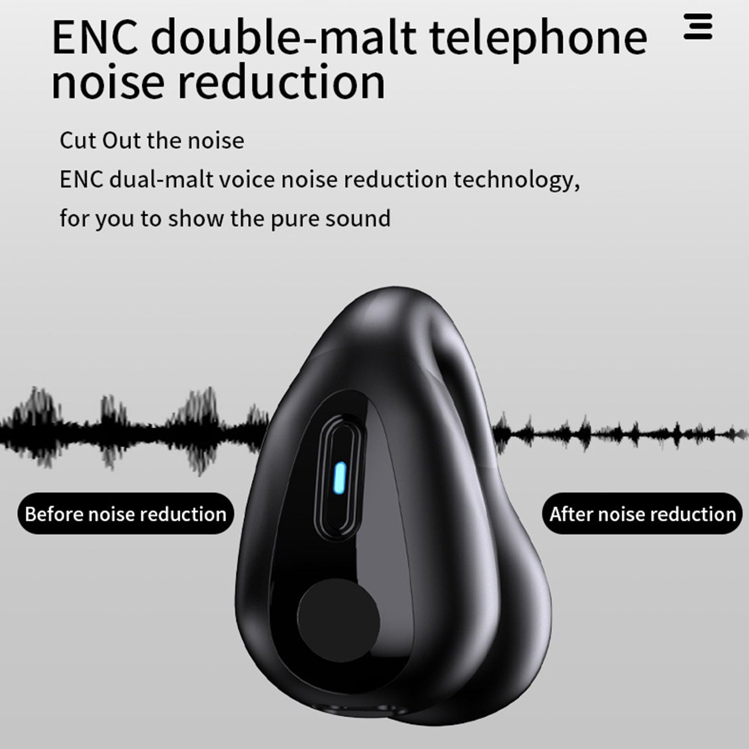 Wireless Bluetooth Noise-reducing ear-mounted Bluetooth headset