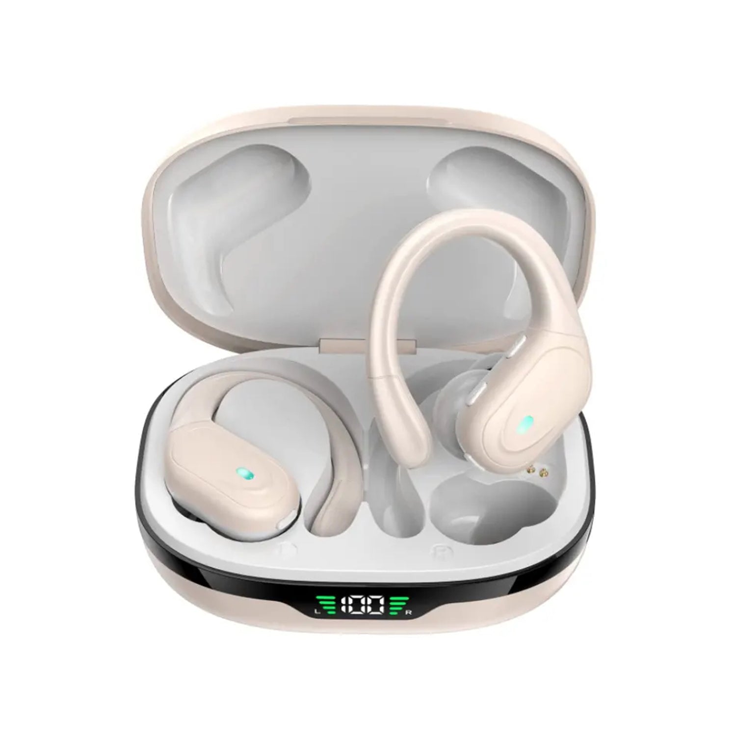 Wireless Bluetooth Headphones 8Hrs Playtime HD Stereo ,Audio Digital LED Display ,Over-Ear Earphones With Earhook Waterproof With Mic For Sport Running Workout Headphones
