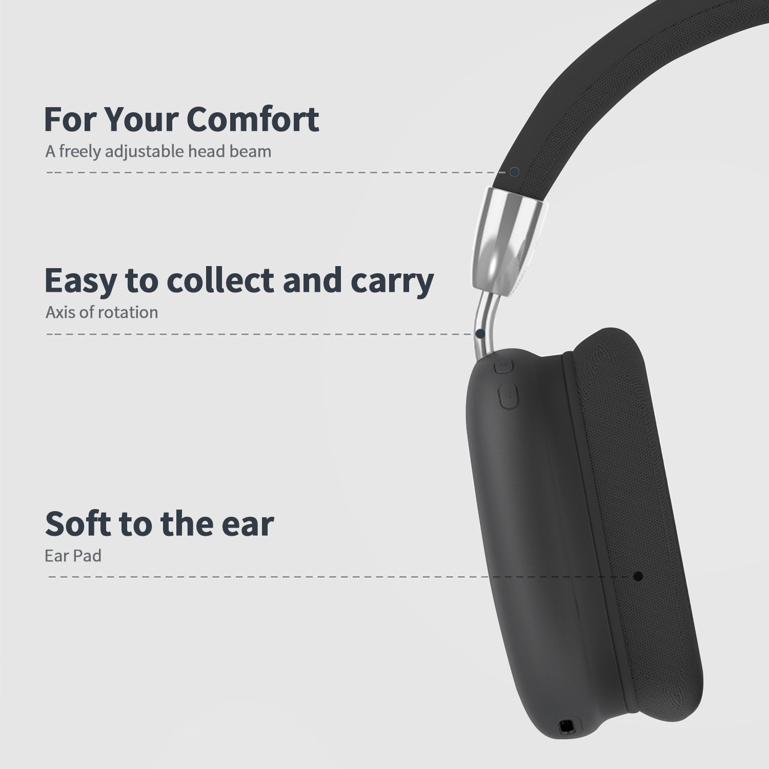 High-Fidelity Wireless Bluetooth Headset - 12 Hours Battery, Crystal Clear Sound, Ergonomic Design