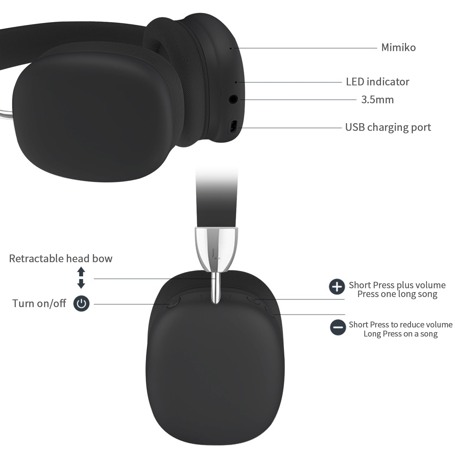High-Fidelity Wireless Bluetooth Headset - 12 Hours Battery, Crystal Clear Sound, Ergonomic Design