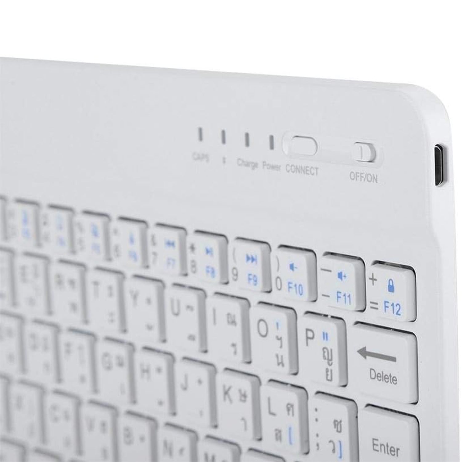 7-inch Bluetooth Wireless Mini Keyboard for IOS/MAC/Windows/Android-White