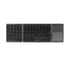Portable Folding Wireless keyboard Bluetooth Rechargeable BT Touchpad Keypad for IOS/Android/Windows ipad Tablet-Black