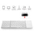 Portable Folding Wireless keyboard Bluetooth Rechargeable BT Touchpad Keypad for IOS/Android/Windows ipad Tablet-Black