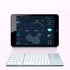 Portable Folding Wireless keyboard Bluetooth Rechargeable BT Touchpad Keypad for IOS/Android/Windows ipad Tablet-Black