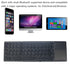 Portable Folding Wireless keyboard Bluetooth Rechargeable BT Touchpad Keypad for IOS/Android/Windows ipad Tablet-Black