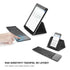 Portable Folding Wireless keyboard Bluetooth Rechargeable BT Touchpad Keypad for IOS/Android/Windows ipad Tablet-Black