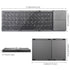 Portable Folding Wireless keyboard Bluetooth Rechargeable BT Touchpad Keypad for IOS/Android/Windows ipad Tablet-Black