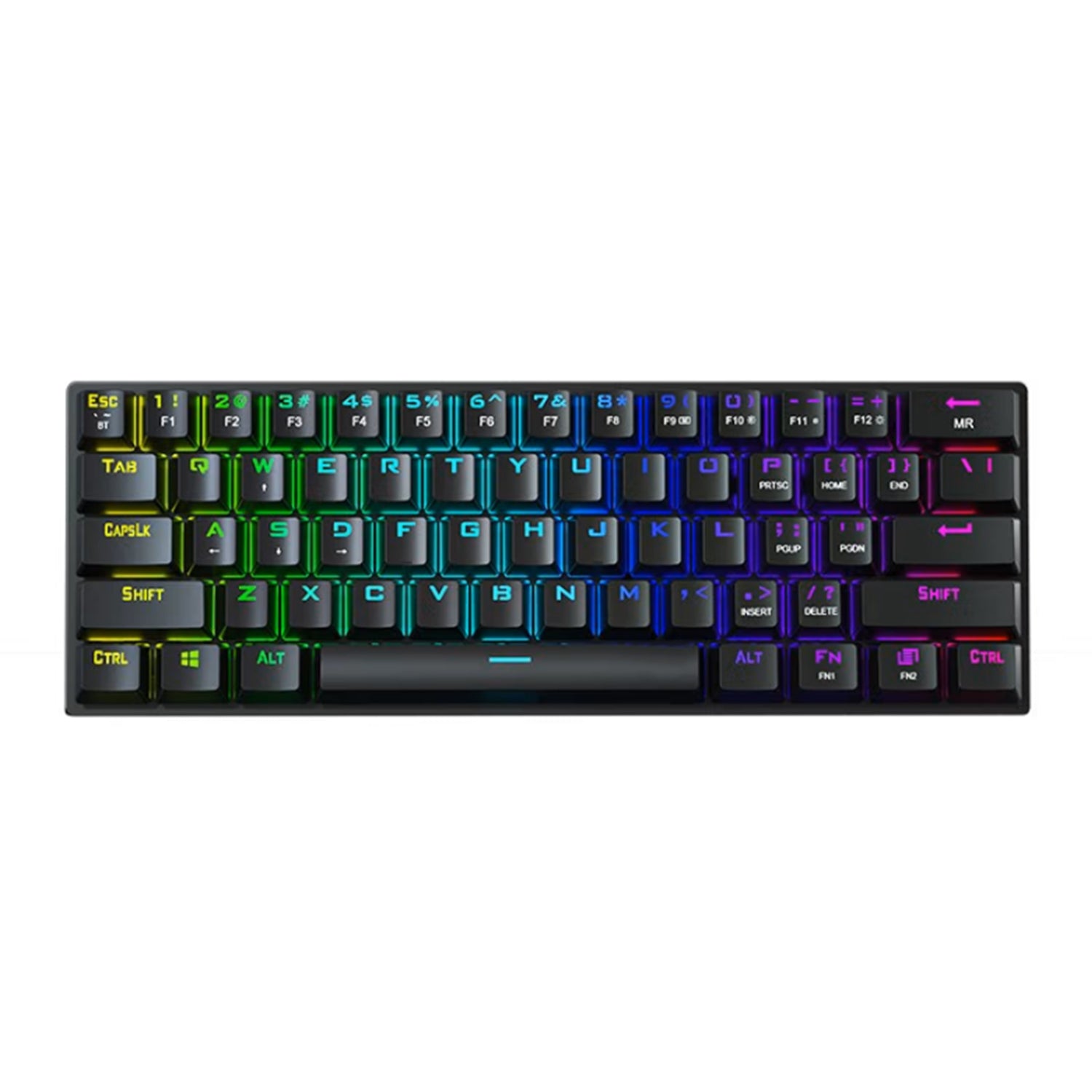 Wireless Bluetooth USB Dual-Mode 61 Keys Gaming Mechanical Keyboard RGB Backlight for Phone/PC Computer/Notebook