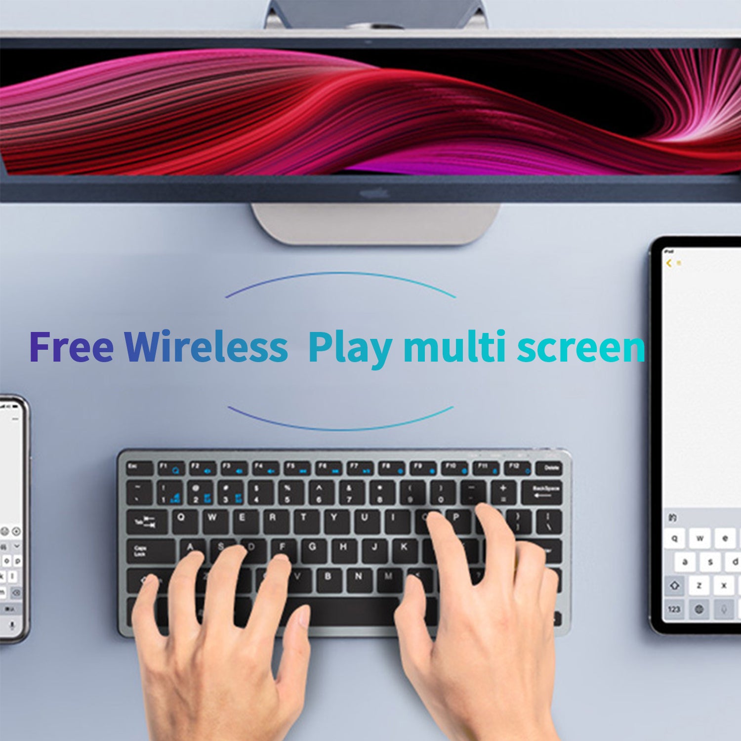 Wireless keyboard Bluetooth rechargeable mini keyboard