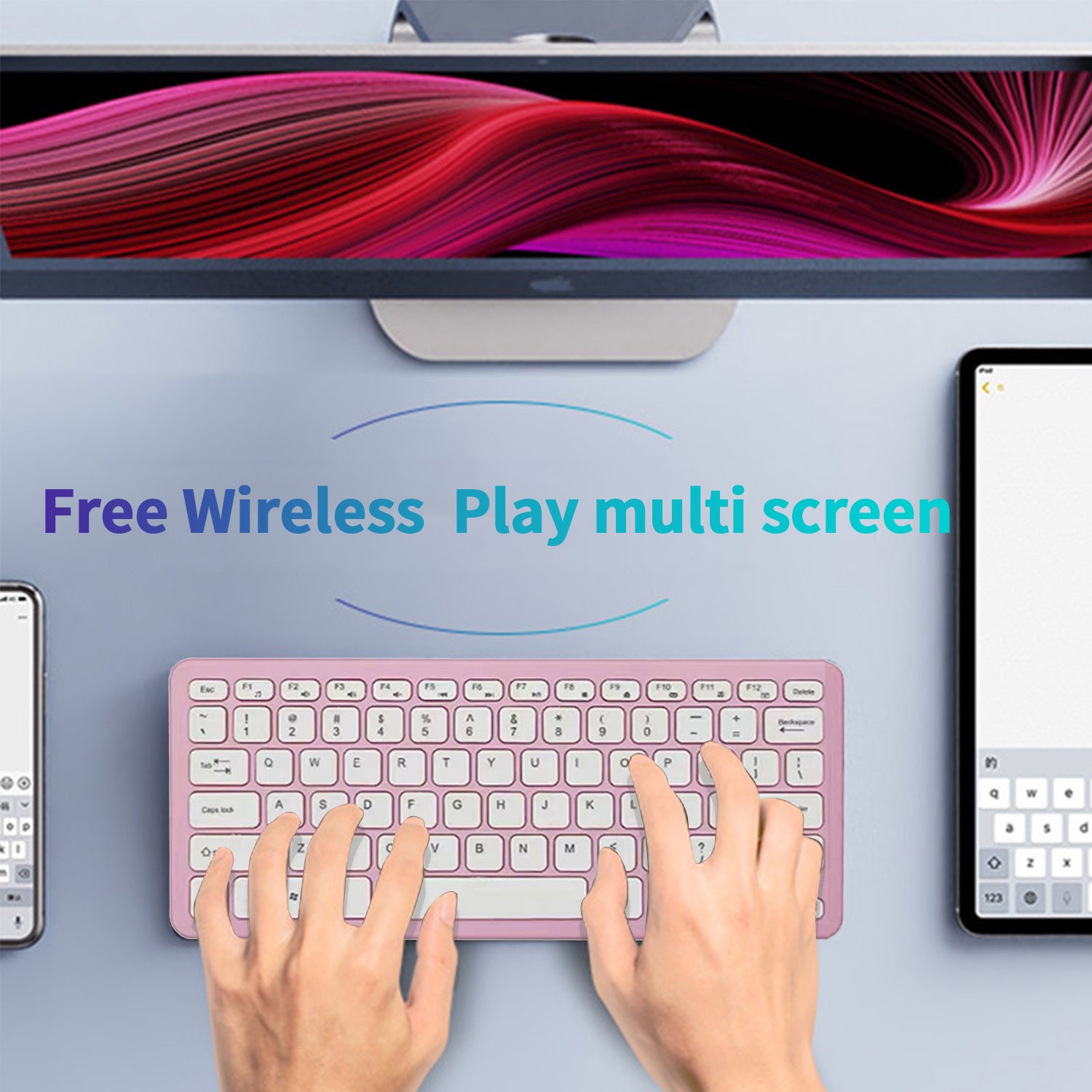 Wireless keyboard Bluetooth rechargeable mini keyboard