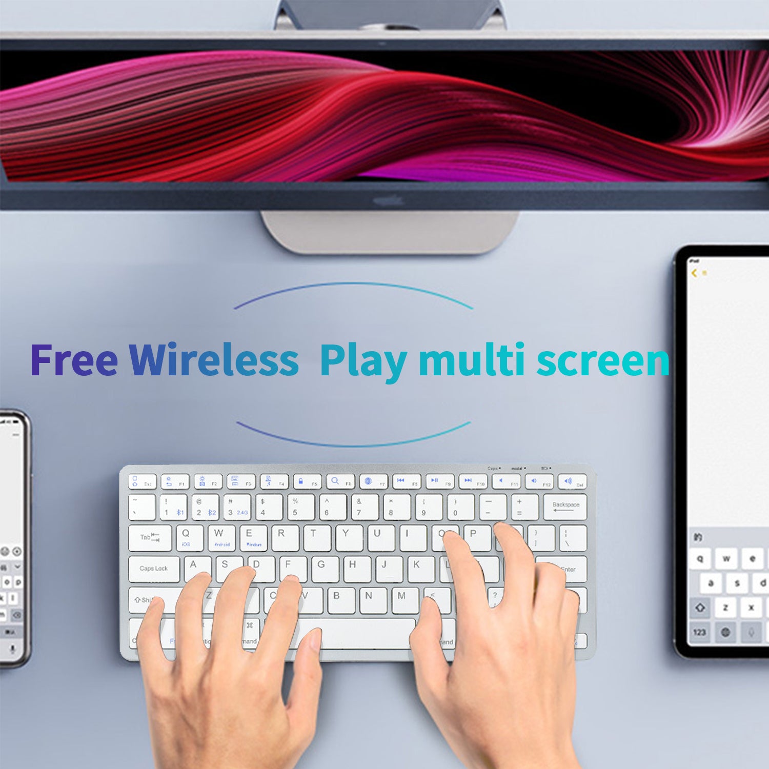 Wireless keyboard Bluetooth rechargeable mini keyboard